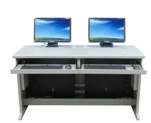All-steel double lift computer desk (panel is also made of steel)