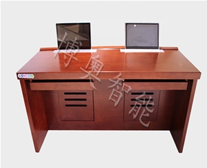 Solid wood double lift computer desk (including ultra-thin lifter with screen)