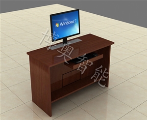 Plate type single lift computer desk